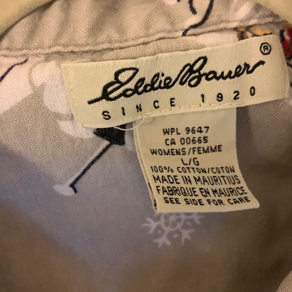 Vintage Winter Skier Print Eddie Bauer - Picture 3 of 3